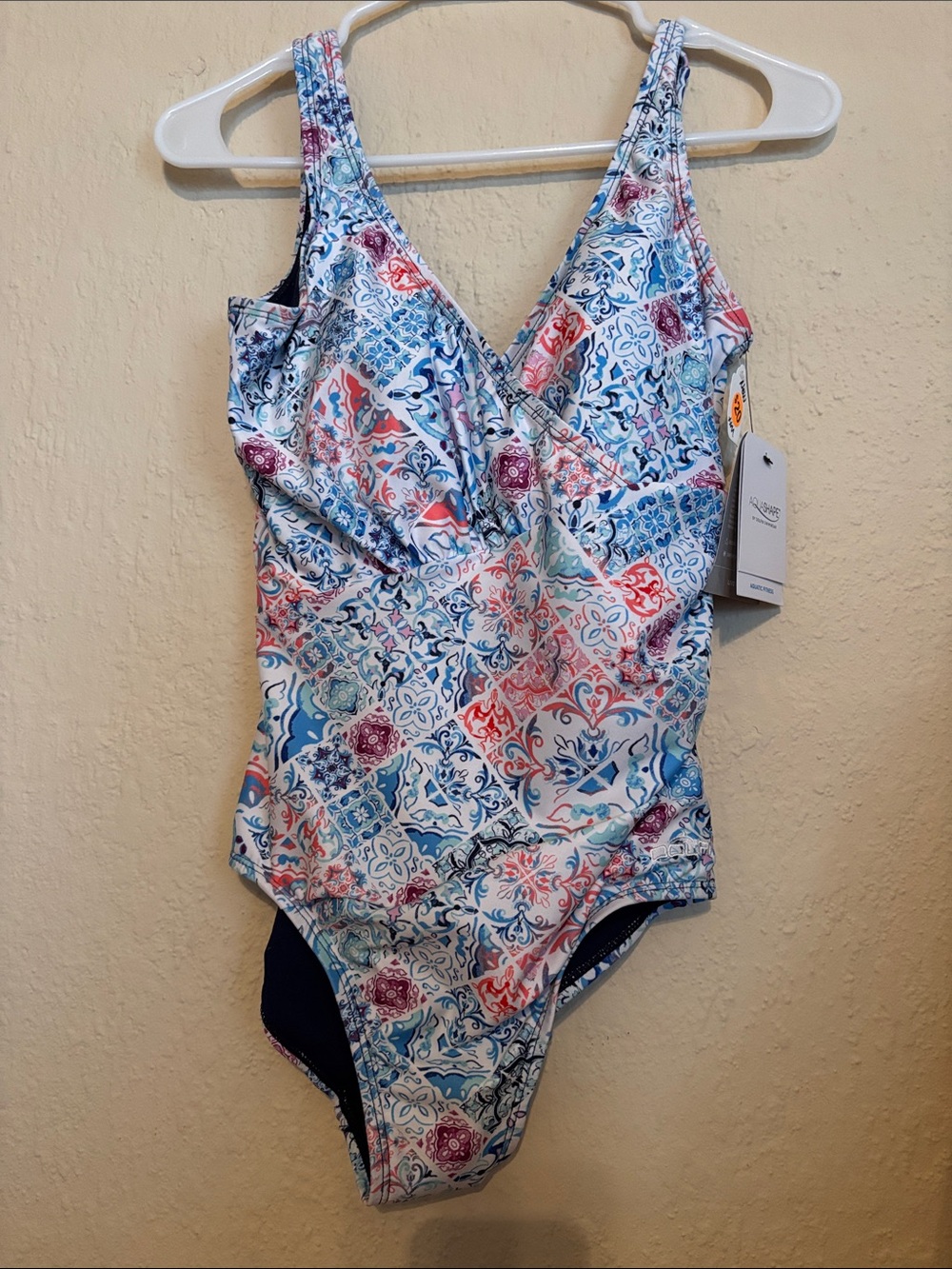 Dolfin Multi-Color Tile Print One-Piece Swimsuit